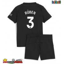 Camisa de Futebol Manchester City Ruben Dias #3 Equipamento Secundário Infantil 2025-26 Manga Curta (+ Calças curtas)